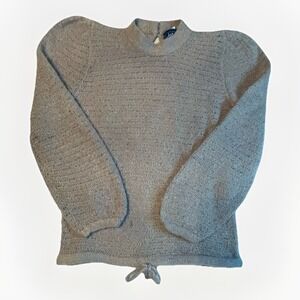 Jabe Mohair Blend Knit Sweater Women's XS Made in Italy Fuzzy Pullover Neutral